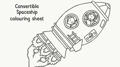 Convertible Spaceship colouring sheet