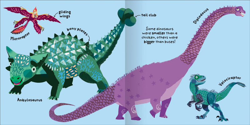 Big Words for Little Experts Dinosaurs sample page by Miles Kelly Children&