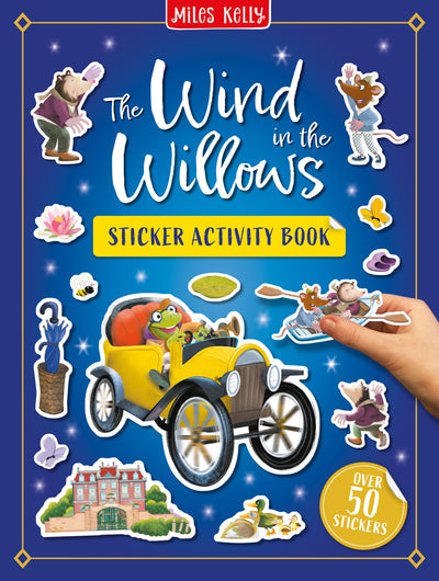 The Wind in the Willows Sticker Activity Book cover by Miles Kelly. The illustrations show sample stickers from the story.