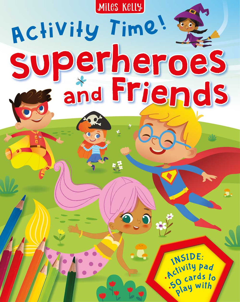 Activity Time! Superheroes and Friends book cover by Miles Kelly Children&