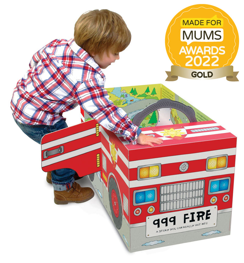 Convertible Fire Engine – Sit-in Vehicle & Story Book & Playmat for 3–6 Years