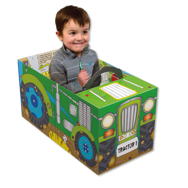 Convertible Tractor – Farm Playmat & Sit-in Tractor & Farmyard Animal Story for 3–6 Years