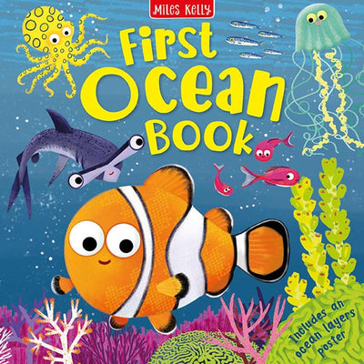 First Ocean Book cover from Miles Kelly. The cover features a large orange clownfish.