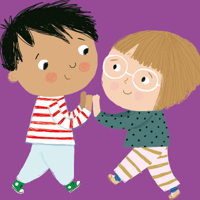 Illustration of two children playing – activity & play books for kids – Miles Kelly