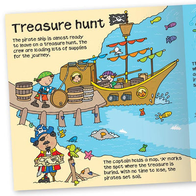 Convertible Pirate Ship – Sit-in Ship & Adventure Story Book & Interactive Play Mat for 3–6 Years