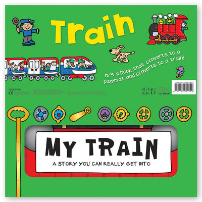 Convertible Train – Sit-in Train & Playmat & Storybook for Preschoolers