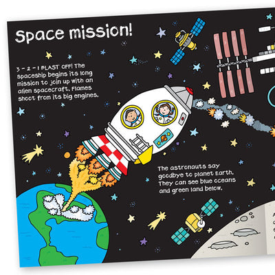Convertible Spaceship – Sit-inside Rocket Toy & Space Play Mat & Space Mission Story Book for Kids aged 3–6 Years