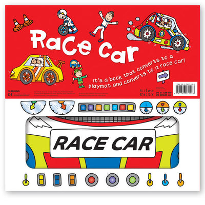 Convertible Race Car – Sit-in Car & Fun Playmat & Racing Storybook for 3–6 Years