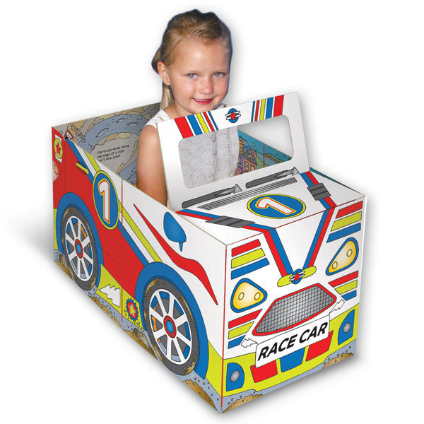 Convertible Race Car – Sit-in Car & Fun Playmat & Racing Storybook for 3–6 Years