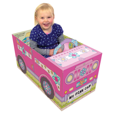 Convertible Pink Car – fun Sit-in Car & Story Book & Play Mat for Kids aged 3–6 Years