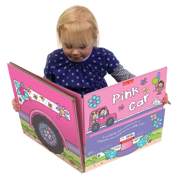 Convertible Pink Car – fun Sit-in Car & Story Book & Play Mat for Kids aged 3–6 Years